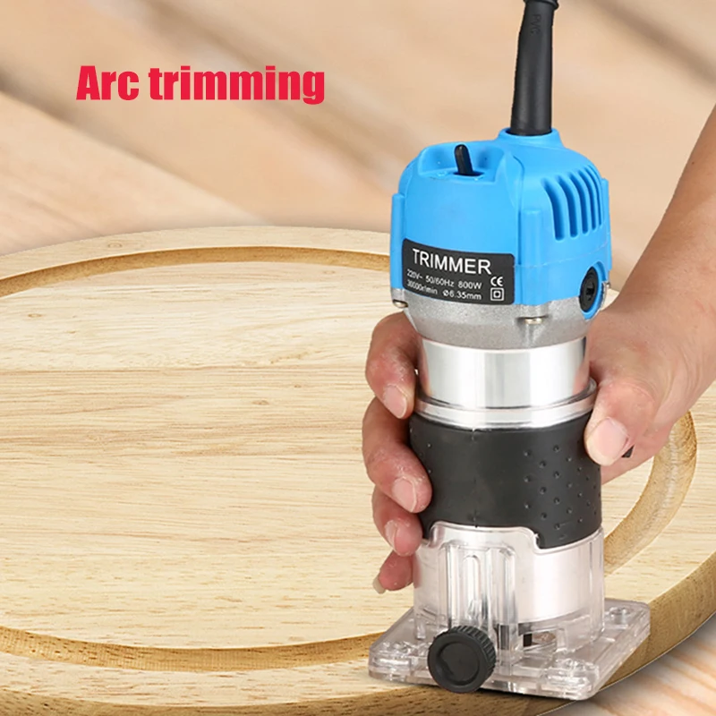 800W 3000W Handheld Electric Trimmer Woodworking Laminator 6.35mm Collet Wood Router Milling Engraving Slotting Joiner Machine