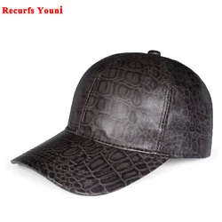 Leather Hat for Men Women Novelty Crocodile Patten Sheepskin Duck Tongue Thin Caps Casual Outdoor Golf Bone czapka z daszkiem