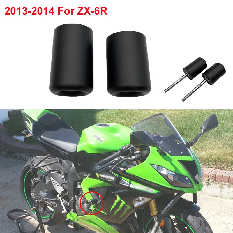 100% Brand New Motorcycle No Cut Frame Sliders Crash Falling Protector For 2013- 2014 Kawasaki Ninja ZX6R ZX-6R ZX-6RR ZX636