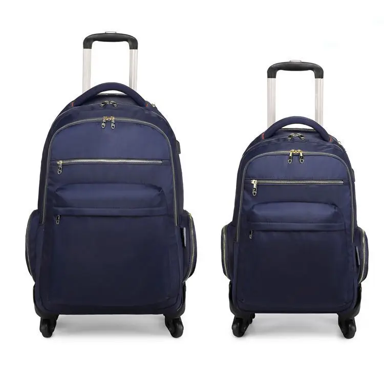 20 inch Travel trolley backpack bags on wheels 24 inch Wheeled backpack carry on hand luggage bag Oxford travel rolling suitcase