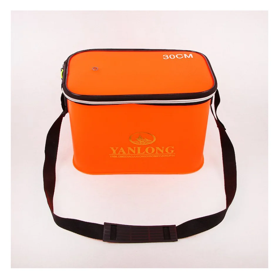 High Quality 2 Color 30/35/40/45/50cm Outdoor EVA Bucket Folding Bucket Portable Camping Hiking Bucket With Handle Fishing Bags