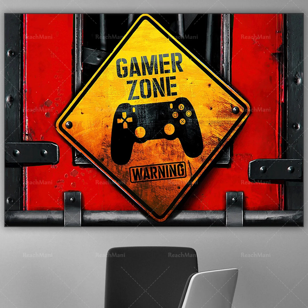 Gamer zone Impression affiche Kids room Home décor art Room poster Wall art Gift poster