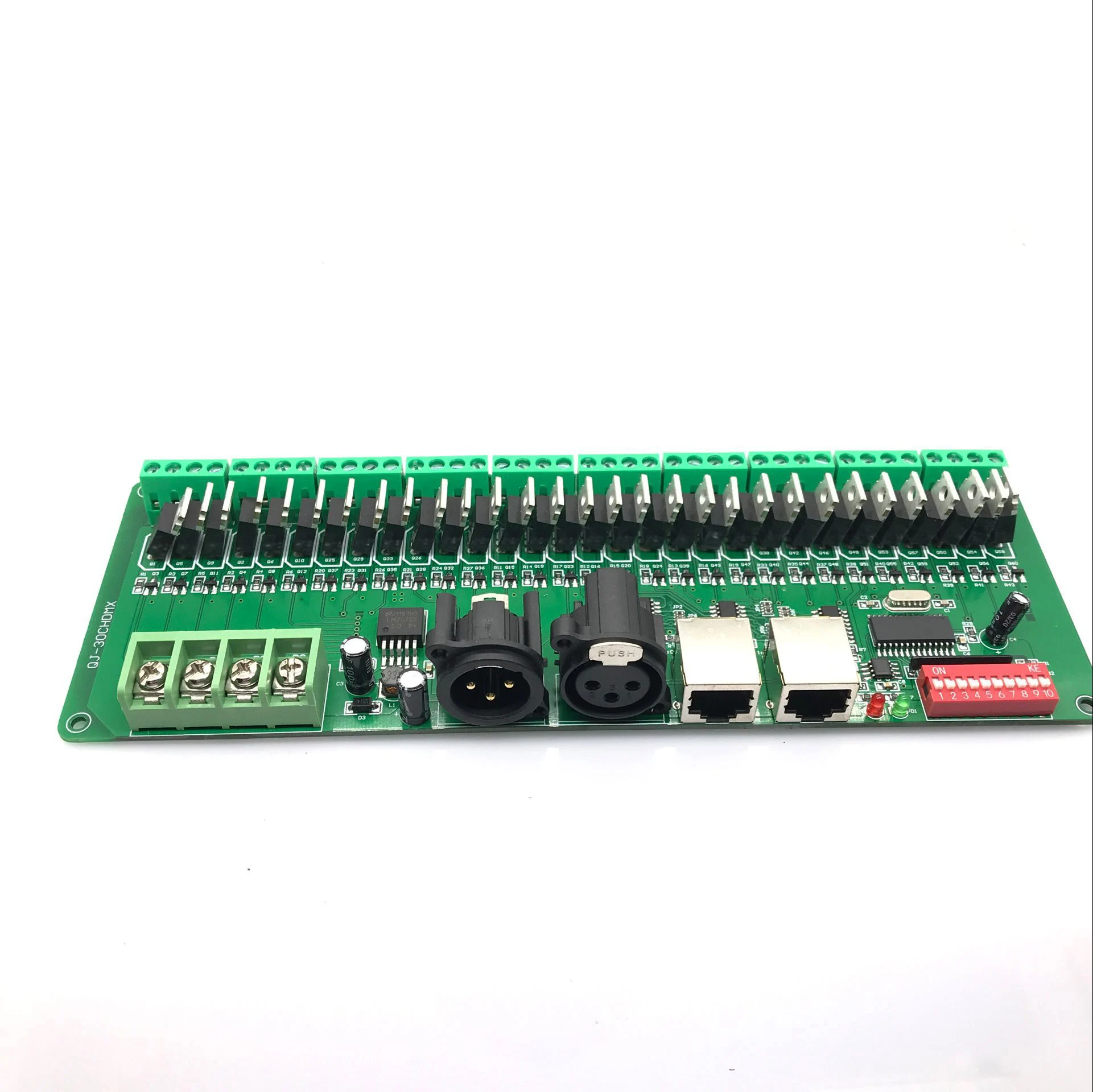 

DMX Decoder 30 Channels RGB LED Strip Lights Driver DMX 512 No Plastic Box Controller DC 9V- 24V DMX512 Dimmer