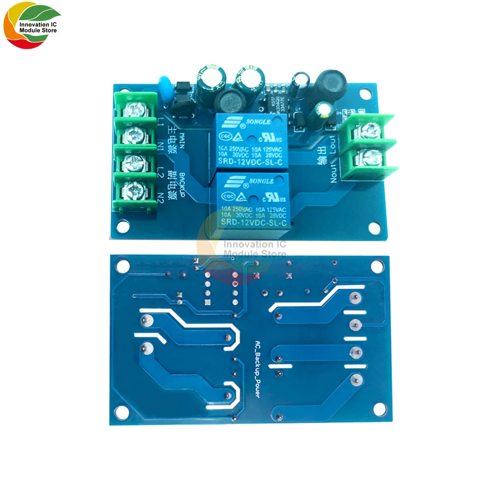 220v Dual Power Supply Automatic Switching Module 10a Dual Power Supply, Two Input and One Output Power-off Switch Board Module