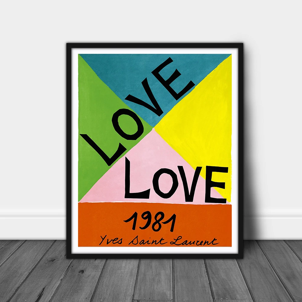 

Grand Love At Fashion Exhibition Poster Vintage Colorful Canvas Painting Retro Wall Pictures for Living Room Home Decor No Frame