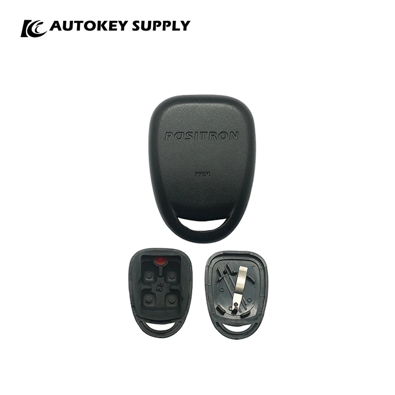 Autokeysupply AKBPCP127AT Apply 4 Button Contro Pxn48 With Battery Clip For Brazil Positron Flex