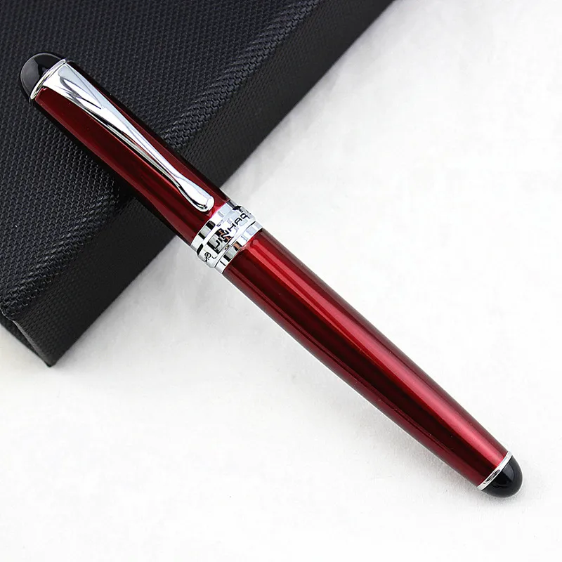 Jinhao X750 Klassische Stil Silber Clip Metall Brunnen Stift 0,5mm Nib Stahl Tinte Stifte für Geschenk Büro Supplies Schule liefert