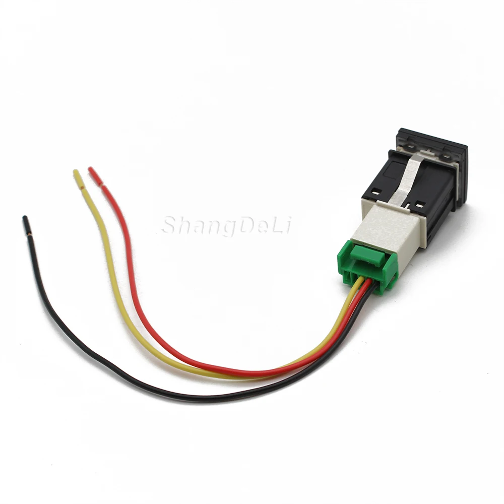 1 Pc Auto Rote LED DRL Licht Verpackung Radar Power On Off Kamera Spiegel Schalter Taste Für VW Golf 6 Jetta 5 MK5 Scirocco Zubehör – Detail 9