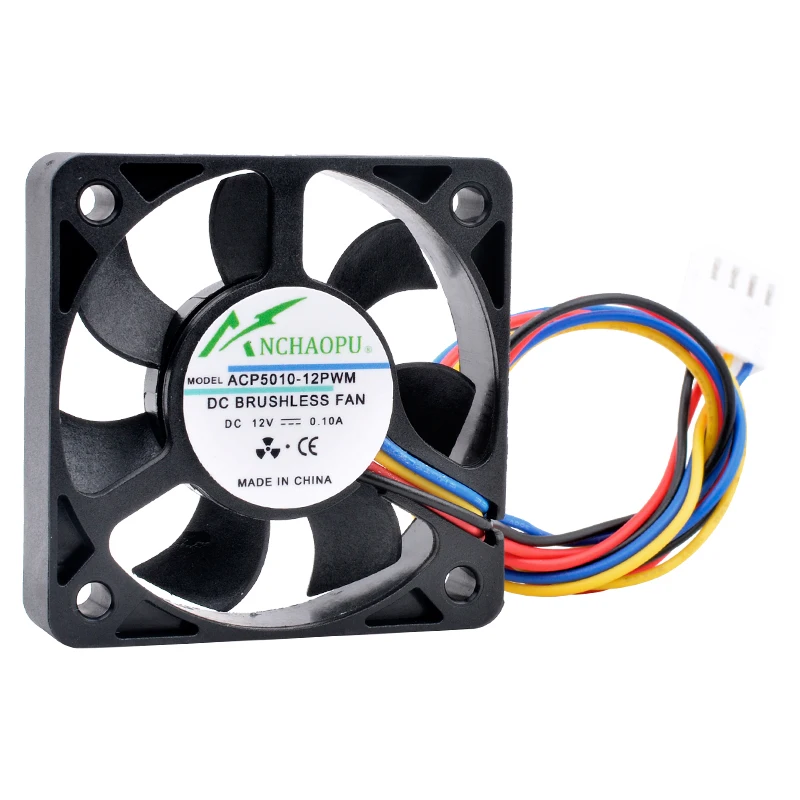 ACP5010-12PWM 5cm 50mm fan 50x50x10mm 5010 DC12V 0.10A 4pin Cooling fan for the CPU of the North and South Bridge of the chassis