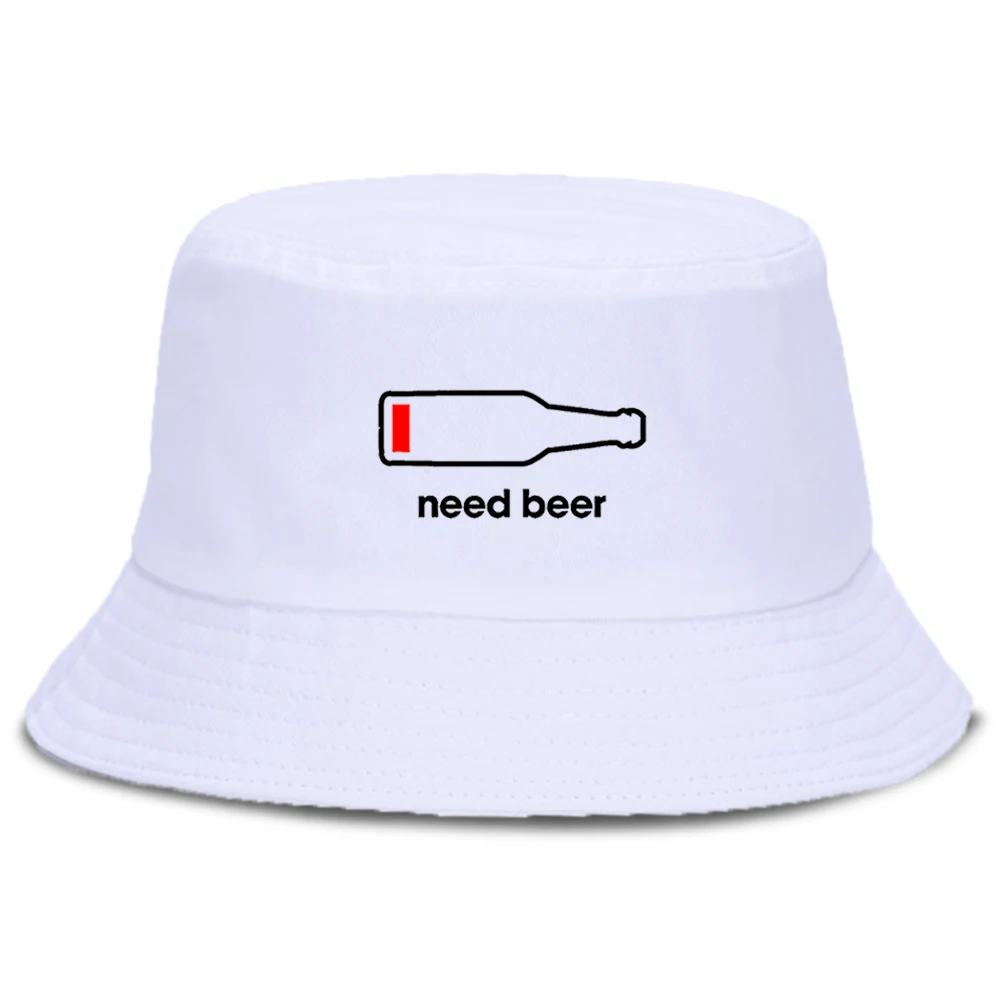 Beer Bottle Personalized Letter Printing Bucket Hat Men Fashion Beach Sun Women\'S Fisherman Cap Hip Hop Fishing Women Bob Hats