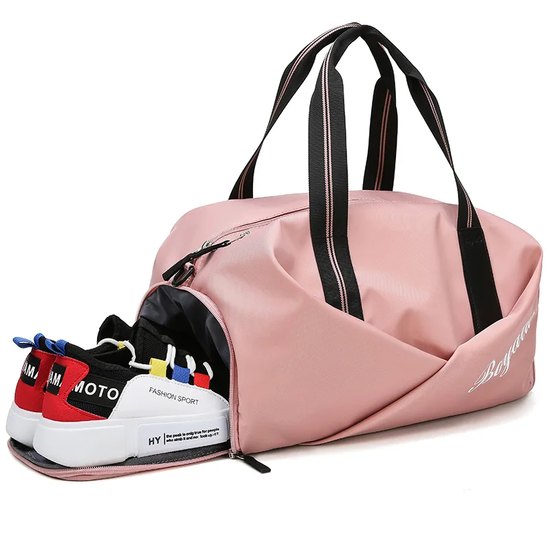 Gym Travel Training Sports Fitness Shopper Bag For Women Nylon Duffle Waterproof Crossbody Shoulder Replaceable Shoes Handbags