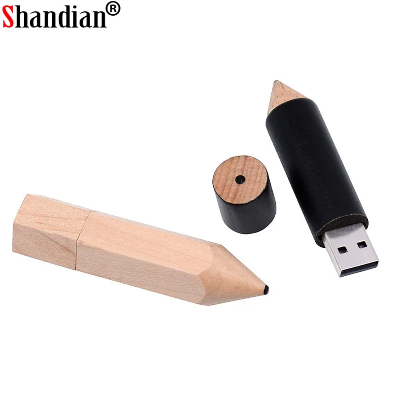 SHANGDIAN-ذاكرة usb على شكل قلم رصاص مزودة بشعار ، 4 جيجابايت ، 8 جيجابايت ، 16 جيجابايت ، 32 جيجابايت ، 64 جيجابايت ، usb 2.0 ، هدية مخصصة