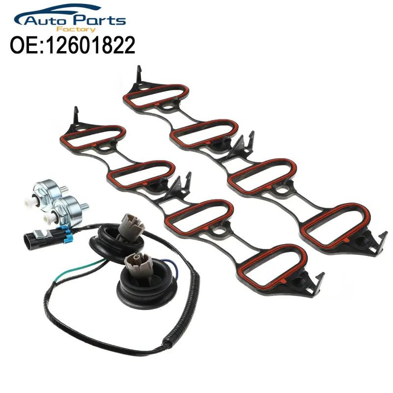 New Knock Sensor Wire Harness Kit With Intake Manifold Gasket Kit For Silverado Sierra 12601822 213-3521 89060413 12589867