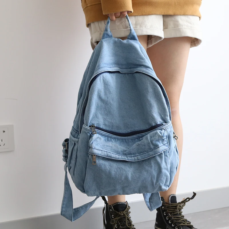 Retro Distressed Canvas Gray Backpack Boy Girl Cute College Female Book Travel Backpacks Cool Laptop Lady Student Ruckpack Bags