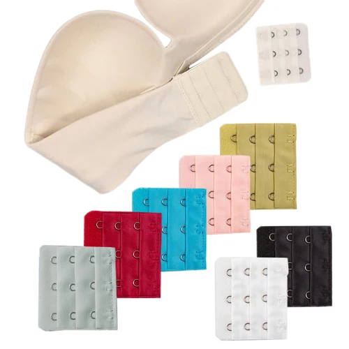 Imagen 1 del producto 5 unids/set de sujetador para mujer, hebilla alargada, 3 ganchos, 3 filas, extensores de sujetador DIY, ropa interior, cierre trasero, hebilla ajustable, accesorios íntimos