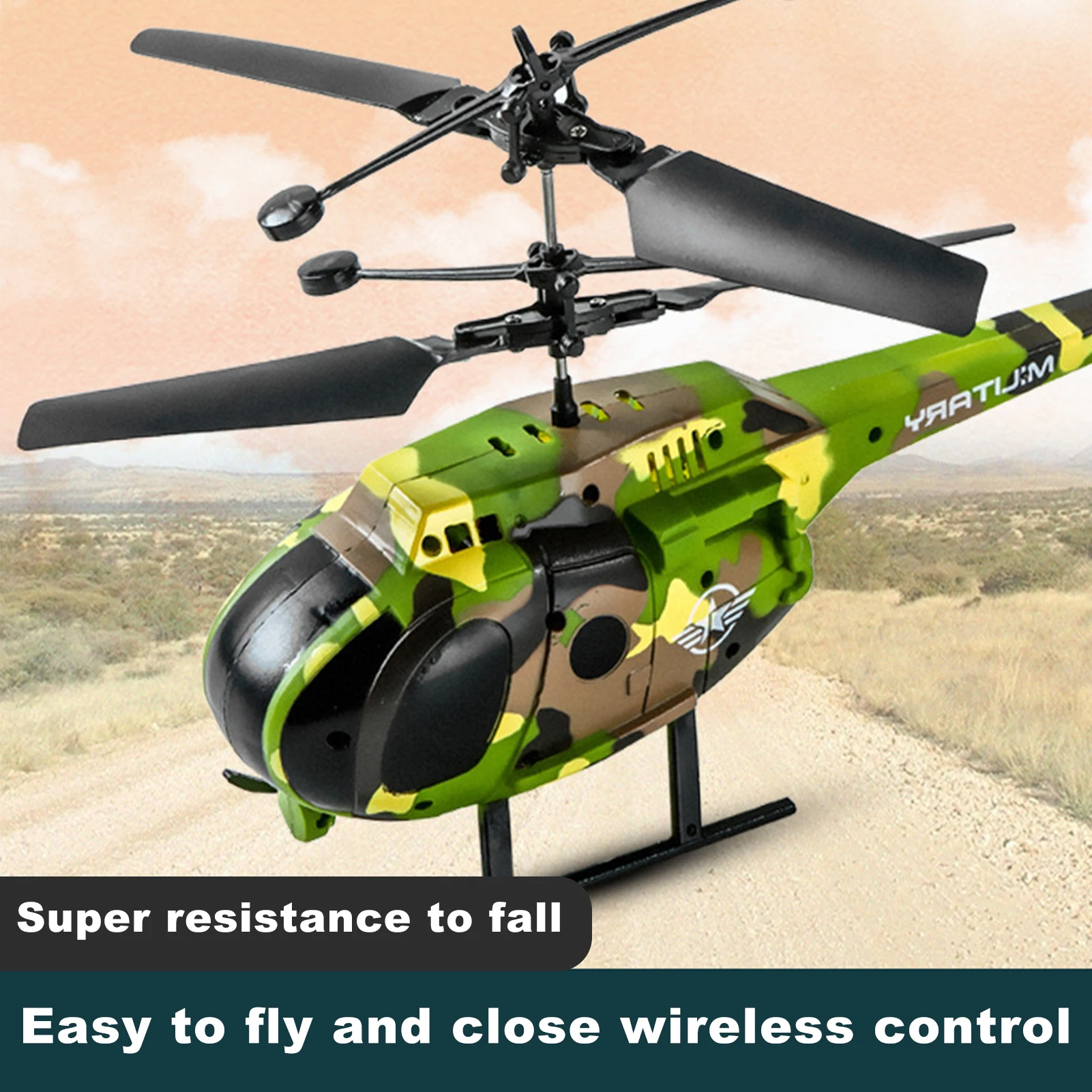 RC Helicopter 2Ch Remote Control Aircraft Simple Airplane Rescue Mini Plane Children's Toys for Boys Kids Gift