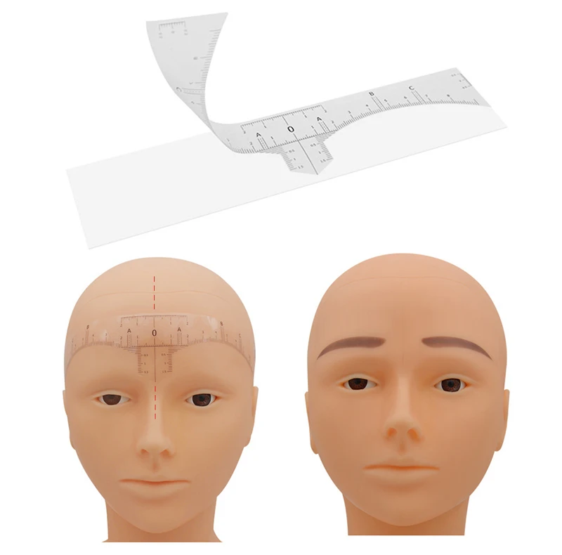50PCS Einweg Augenbraue Herrscher Aufkleber Klebstoff Microblading Augenbraue Tattoo Stirn Styling Mapping Guide Permanent Make-Up-Tool – Detail 4