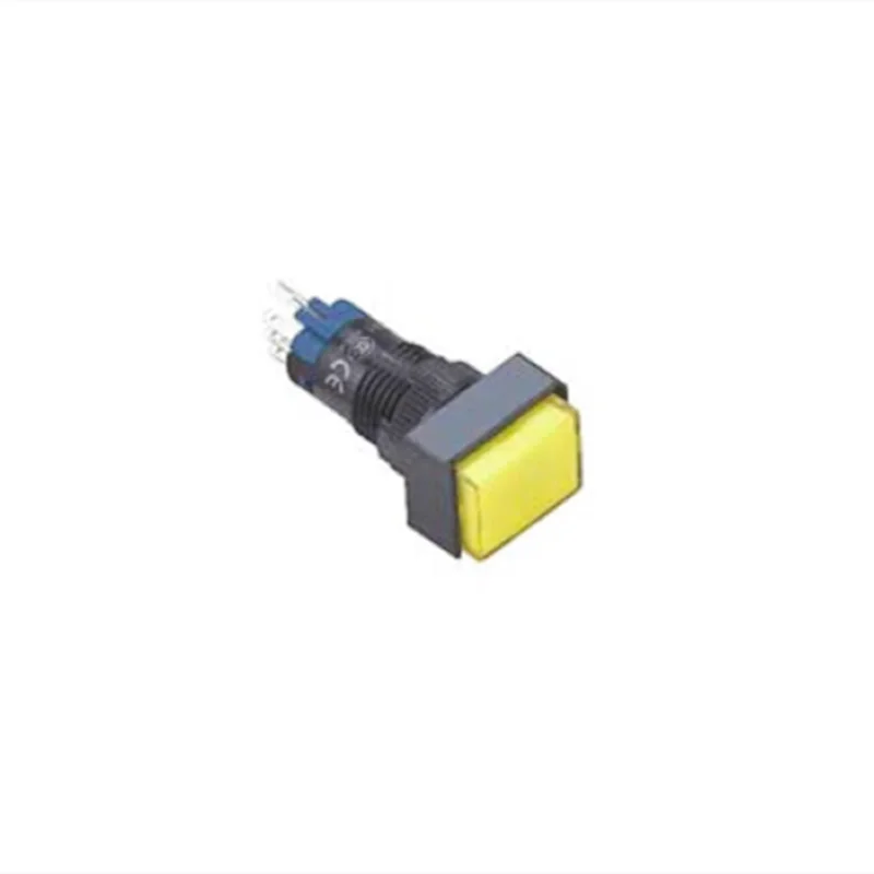 ELEWIND 12mm Plastic momentary or Latching 5 PIN terminal Rectangular illuminated  push button switch (PB121J-11/Y/12V)