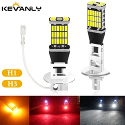 1PCS LEDFog Light  H1 LED H3 LED H4 H7 9005 hb3 led 9006 hb4 led 4014 Chips 45SMD Lamps Bulb Lens DC 12V car bulb  Car lamps Led