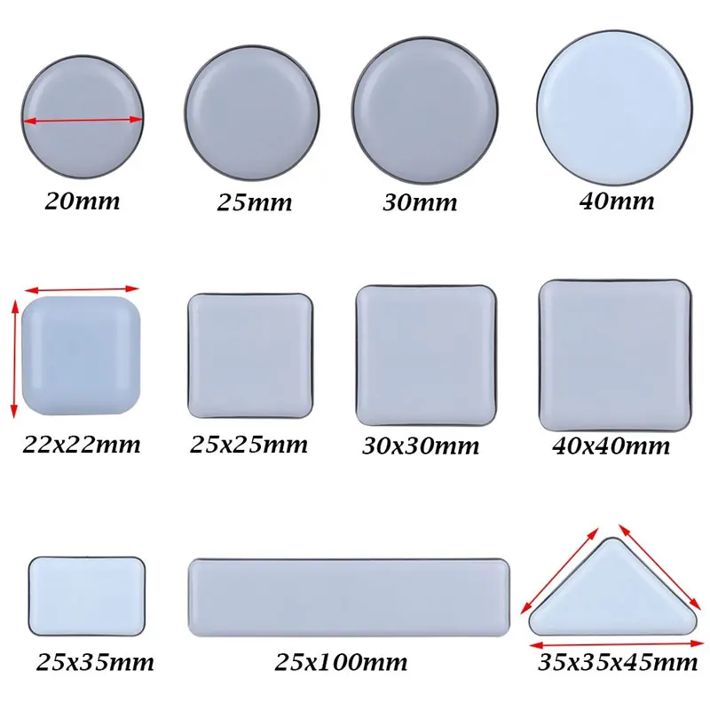 4Pcs เฟอร์นิเจอร์ Slider Pad ตารางฐาน Protector ขาเก้าอี้ Coaster พรม Ground Magic Moving Anti-Abrasion ชั้นรองเม้าส์ FP8