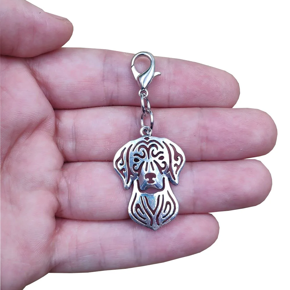 Greyhound Vizsla Boston Terrier Chow Chow Lhasa Apso Pekingese Dog Animal Keychain Key Ring Pet Retro Silver Plated Gift