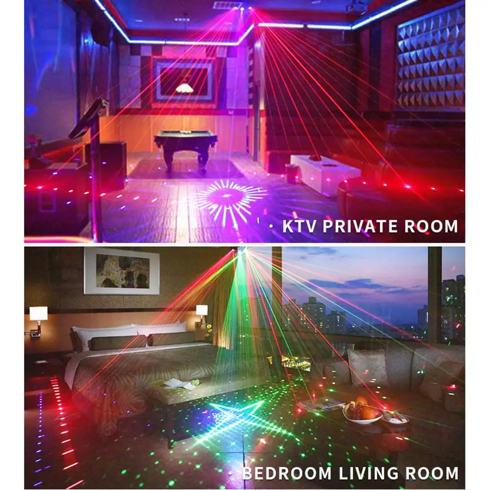 ไฟ DJ 9-Eye RGB Stage ไฟแฟลชรถยนต์ DMX Remote Lampu Disko สำหรับ Home KTV ฮาโลวีน Christmas Party ตกแต่ง