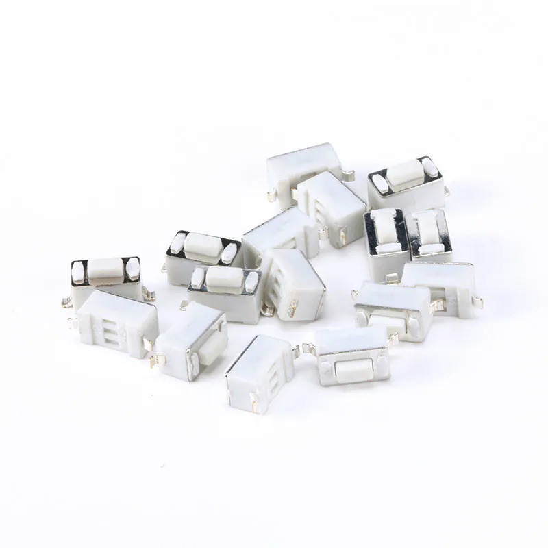 100PCS 3X6X4.3MM Micro Switch White Button Tactile Tact Push Switch 3*6*4.3MM SMD