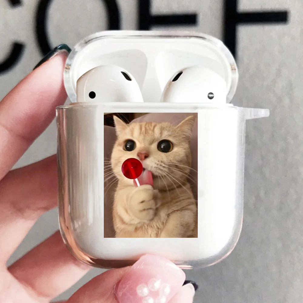 Love Heart Cat TPU Cover For Apple Airpods 2/1 Pro Earphone Coque Soft TPU Protector Fundas Airpods 3 2021 Covers Earpods Case