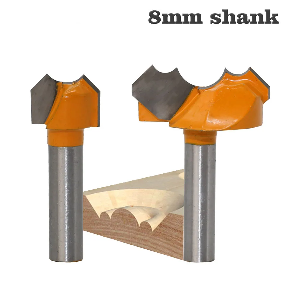 8mm Schaft Professional Grade Doppel Arc Ball Bit Runde Über Router Bits Holzbearbeitung Gravur Cutter