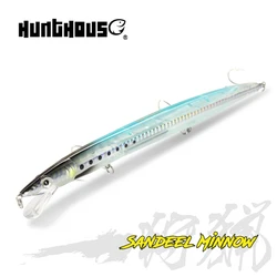 Hunthouse sandeel minnow atrai 143mm/14g 173mm/23g 208mm/33g artificial jerkbait wobbler longa carcaça stickbait truta pesca