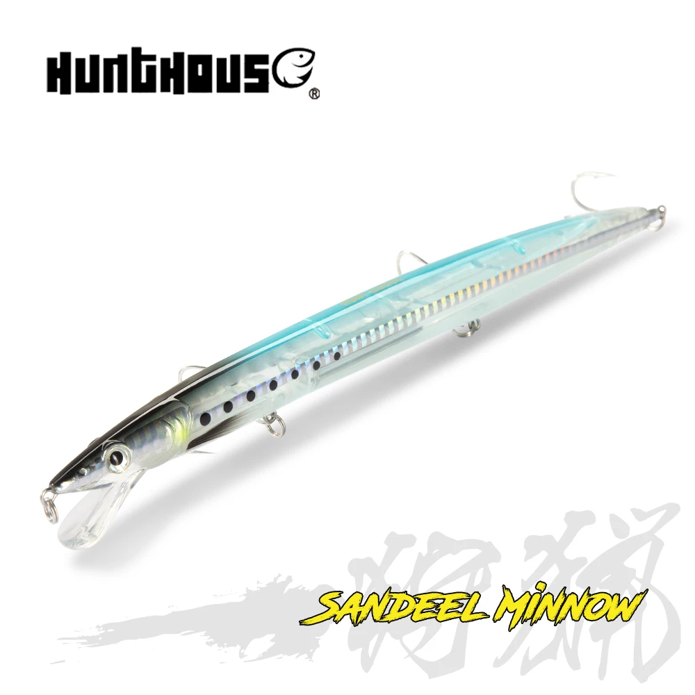 Hunthouse Sandeel Minnow Lures 143mm/14g 173mm/23g 208mm/33g Artificial Jerkbait Wobbler Long Casting Stickbait Trout Pesca