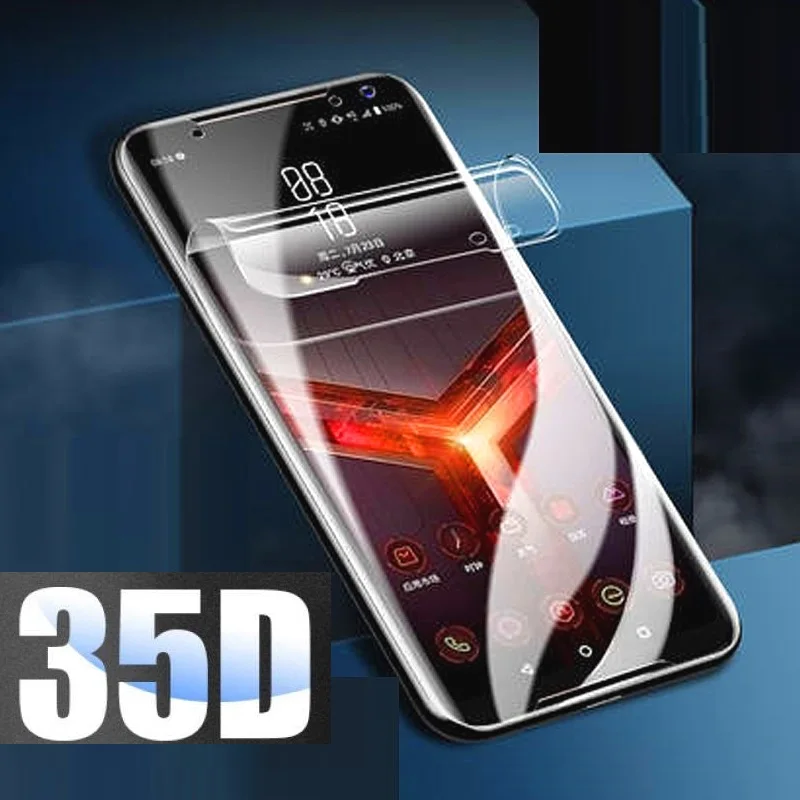 Film For Asus ROG Phone 3 Strix Screen Protector Full Cover nano Hydrogel Film With Tools Not Glass No bubbles Not Glass