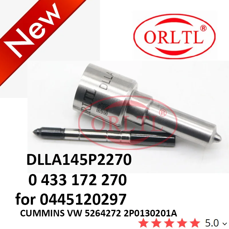 ORLTL Auto Fuel Injector Nozzle DLLA145P2270 0 433 172 270 0433172270 for 0445120297 CUMMINS VW 5264272 2P0130201A