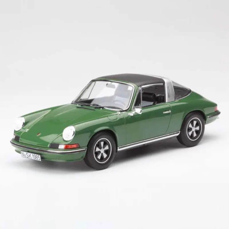 Fine Rare Edition New Special Die-cast Metal 1/18 German Targa 1973 Model Toy Car Furniture Display Collection Closed Green