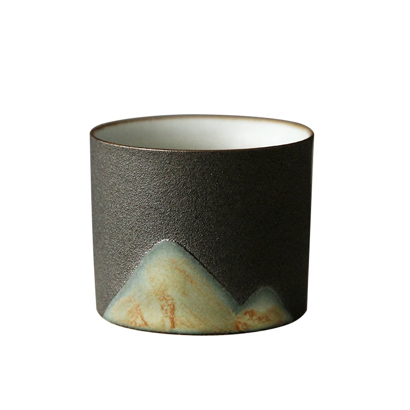 Taza de té de cerámica Vintage, diseño de flores, taza de té chino, café, porcelana, ceremonia de té, creativo, Tazze Da, juego de tazas de té BK50CB