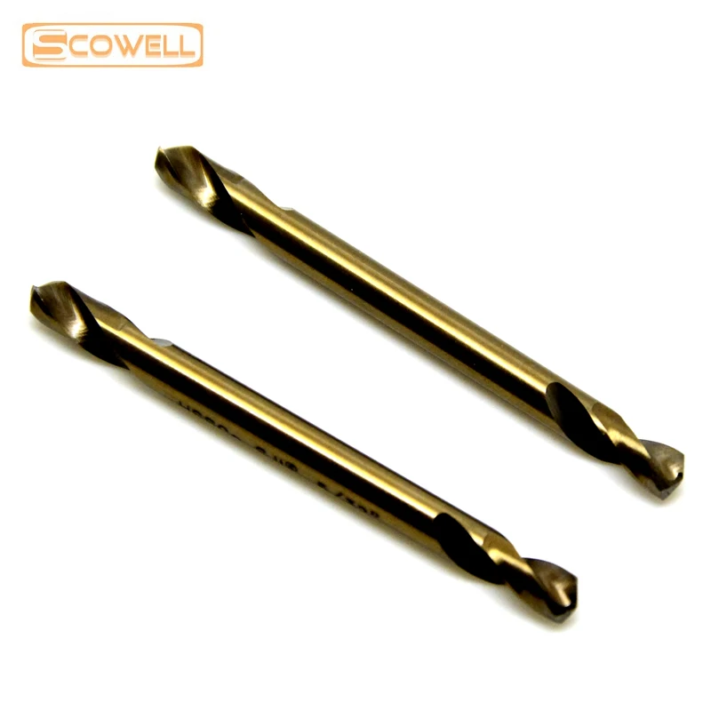 Paquete de 10 brocas de doble extremo Imperial HSS M35 cobalto 5% broca helicoidal en espiral con agujero de madera para Metal 3mm 3,2mm 3,5mm 1/8