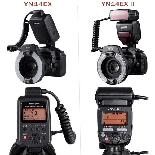 Imagen 2 del producto Yongnuo YN14EX II TTL Macro anillo Flash Speedlite luz Led para cámara Canon Sony cavidad Oral adornos de dientes disparo de primer plano