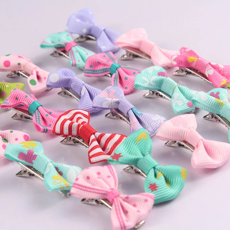 10pcs/lot Lovely Hair Clips Cartoon Hairpins Candy Color Hair Bows Girl Kids Children Hair Accessories Cute Gifts