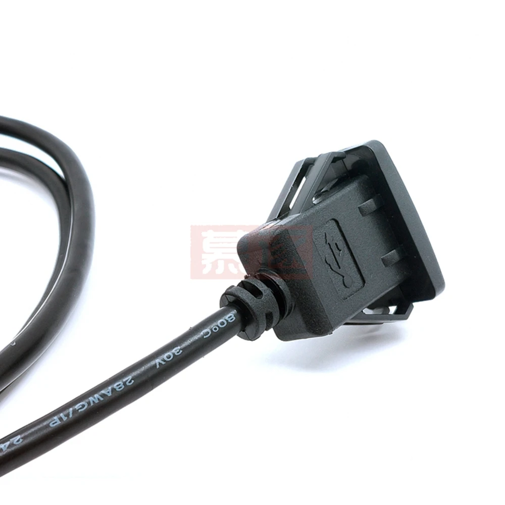 1M 2M USB Male to Female AUX Flush Panel Mount Extension Cable for Car Truck Boat Motorcycle Dashboard (Square Head)