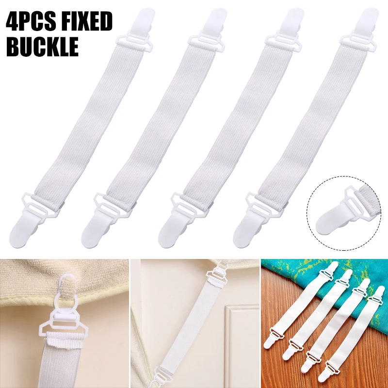 4Pcs/Set Nylon Elastic Band Bed Sheet Fix Buckle Strong Plastic Clips Holder Bed Sheets Fasteners Clip wzpi