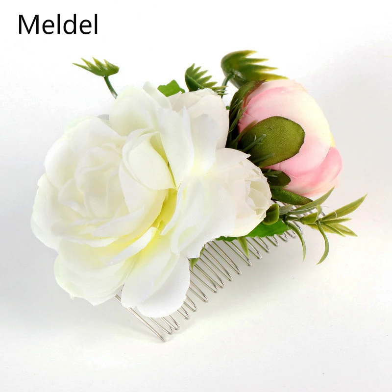 Medel-Accesorios de joyería para boda, tocado de tela para el pelo de novia, flor de 6 colores, accesorios para vestido de tostado, tocado hecho a mano para novia