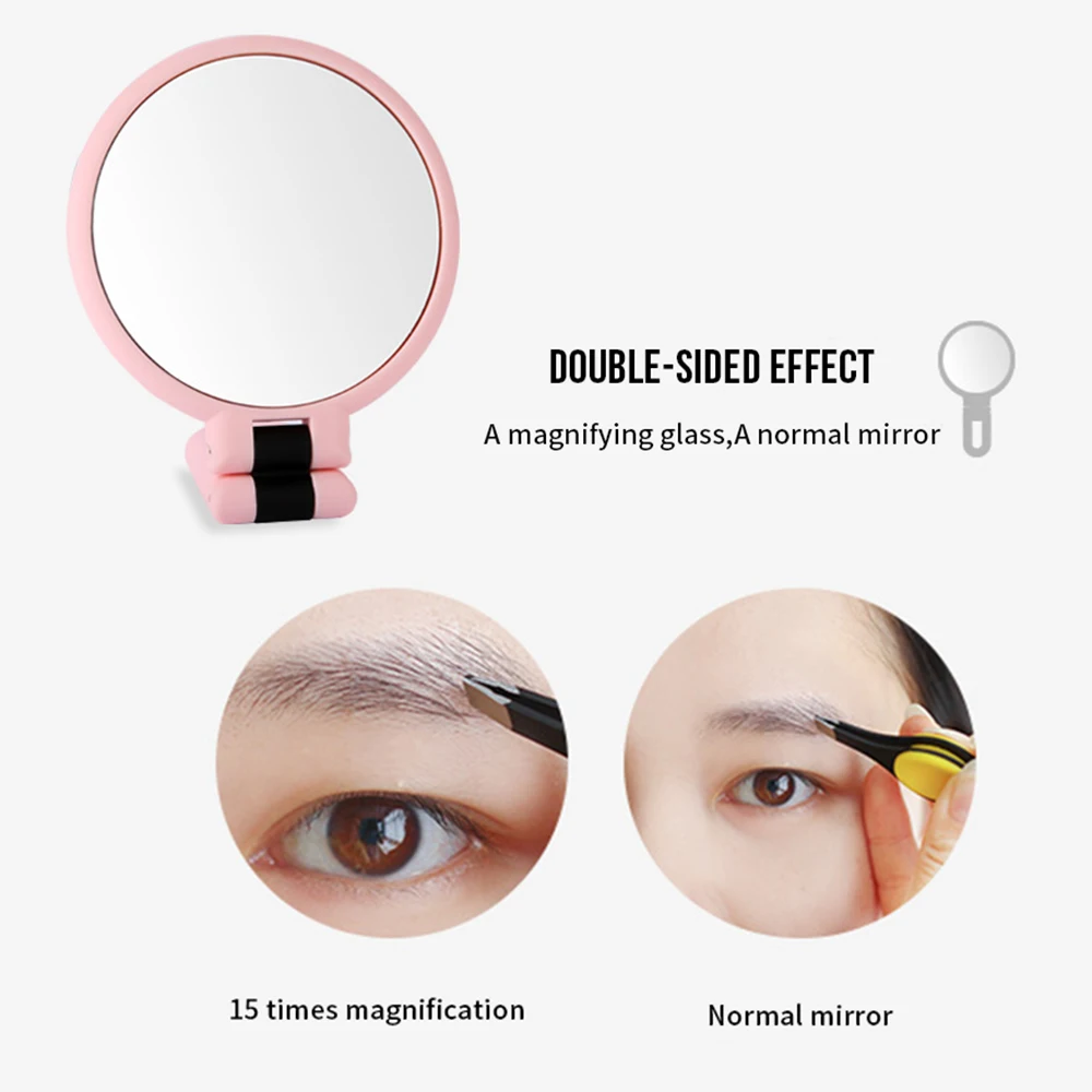 15,2 Cm LED Make-up Spiegel – 1x/30-fach Vergrößernd, 3-farbiges Licht, Wiederaufladbar