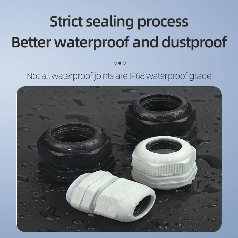 2/20pcs Cable Gland Kit Waterproof Cable Entry IP68 Cable Gland Joints PG25 Nylon Plastic Connector