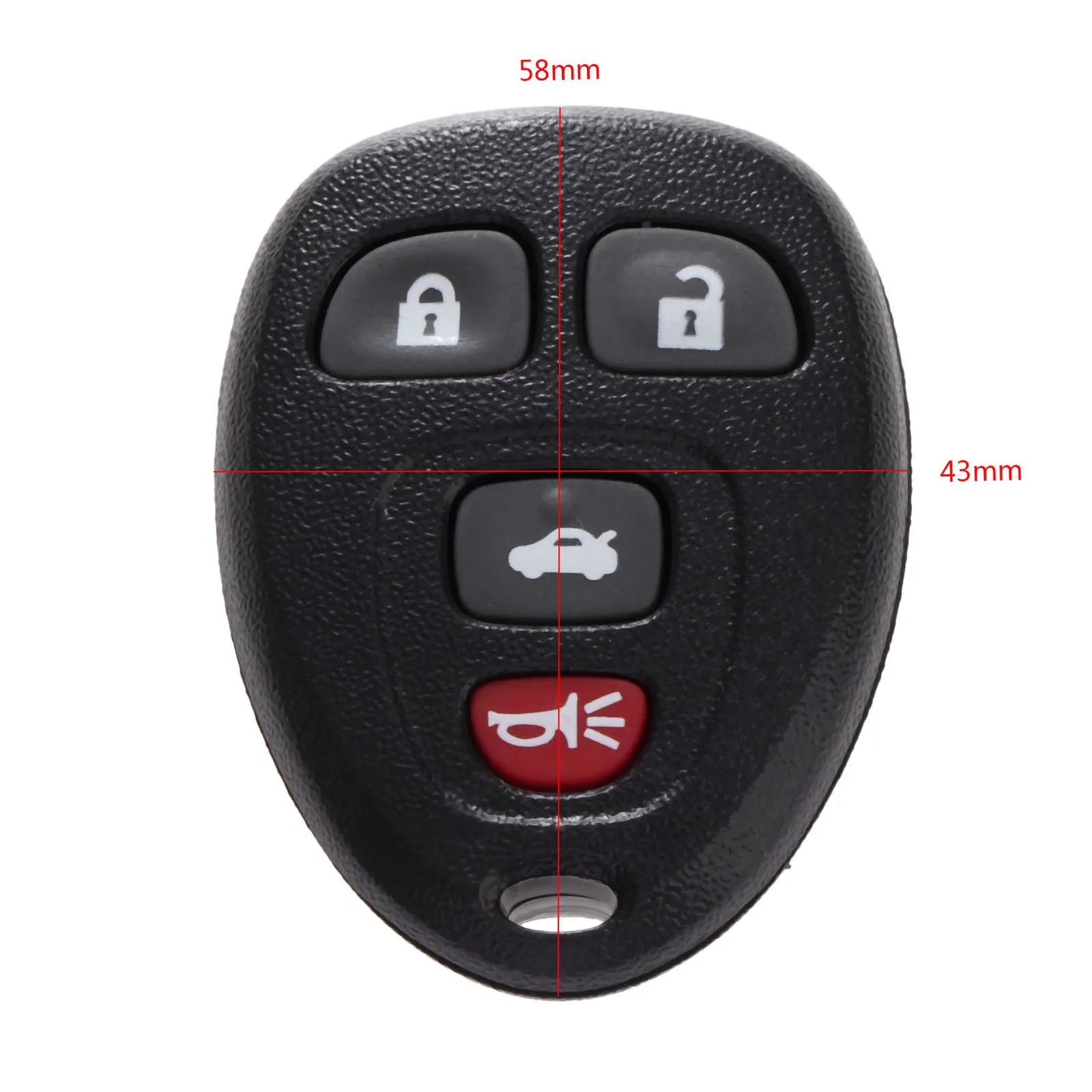 4 Buttons Auto Keyless Entry Remote Car Key Shell Case Fob For Buick Pontiac G5 G6 Chevrolet Rubber Pad Replacement Car Covers