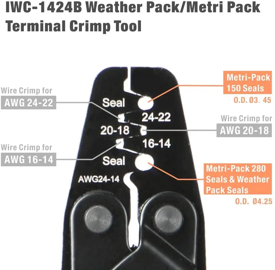 IWISS KIT-DC01 Automotive Rapair Mult Tool Kit Crimping Tools set Removal Tools for Deutsch Terminals Weather Pack Terminals