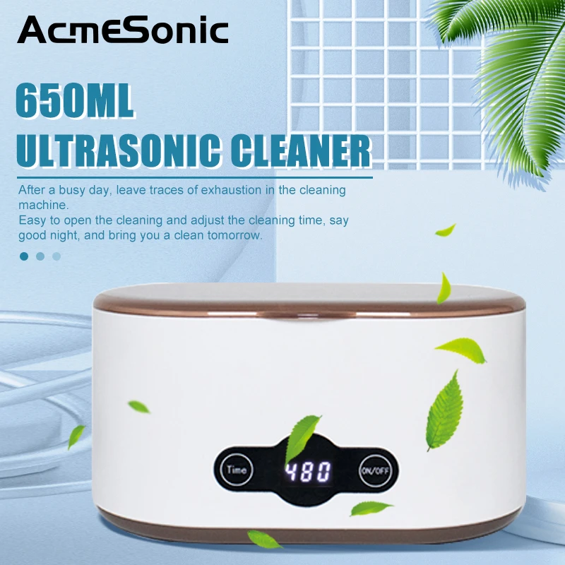 ACMESONIC-limpiador ultrasónico profesional de joyería, con temporizador Digital para gafas, anillos, monedas