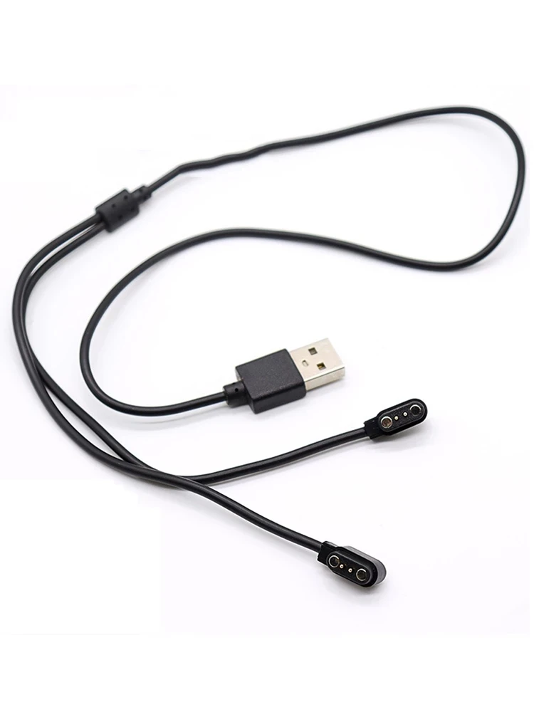 

2PCS Magnetic Charging Cable USB 2.54 pitch Male to 2 Pin Pogo Magnetic Charger Cable Cord for Smart Watch GT88 G3 KW18 Y3 GT68