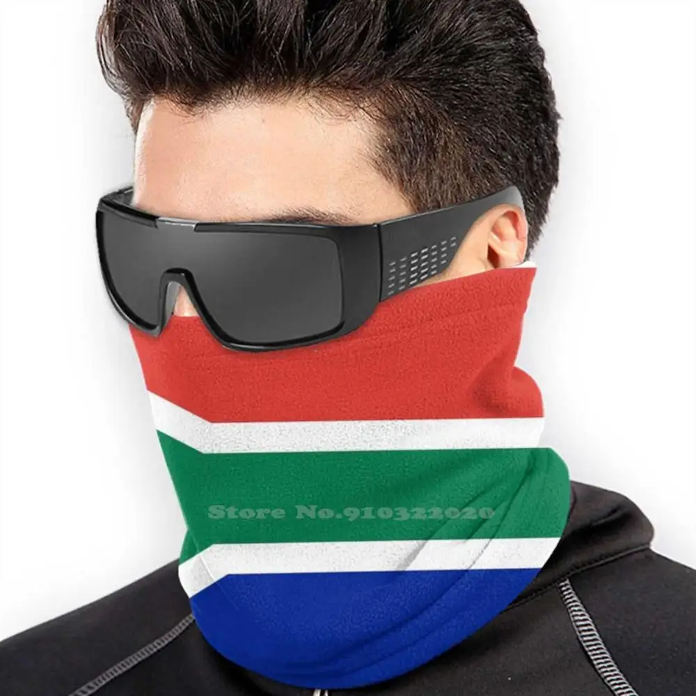 Masker mulut lembut bernapas katun bendera Afrika Selatan lambang bendera Afrika Afrika Selatan Patriot nasional negara lambang