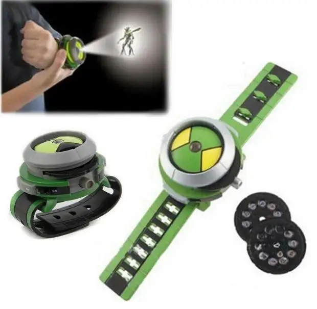 HOT!Omnitrix BEN Watch With 16 Patterns Luminous Toys Projector Cartoon Projection Watch Children Christmas Birthday Gifts