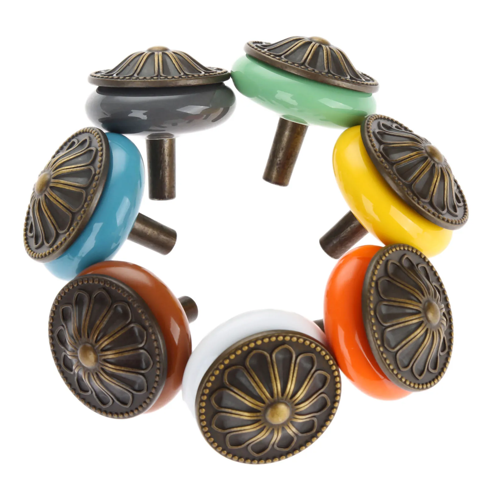 DRELD 1PC Home Furniture Handles Modern Ceramic Cabinet Knobs and Handles Door Knob Cupboard Drawer Kitchen Bookcase Pull Handle